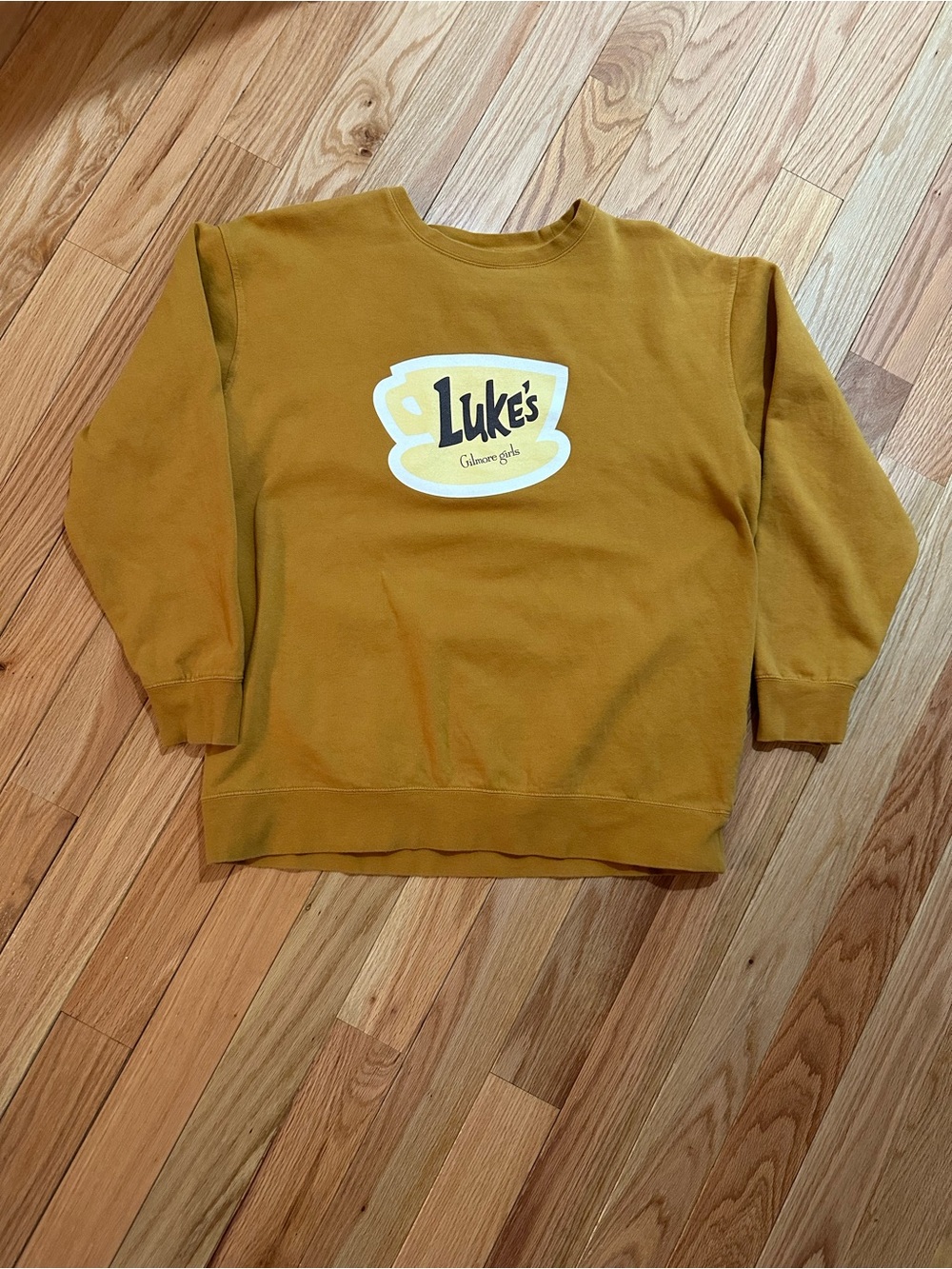 Stoney Clover Lane Mustard Yellow Luke's Logo Crewneck Sweatshirt